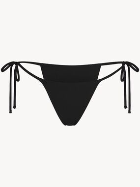 NWT ETERNE isla string bikini bottom black M